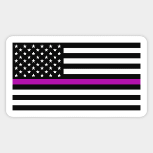 Thin Pink Line American Flag Sticker